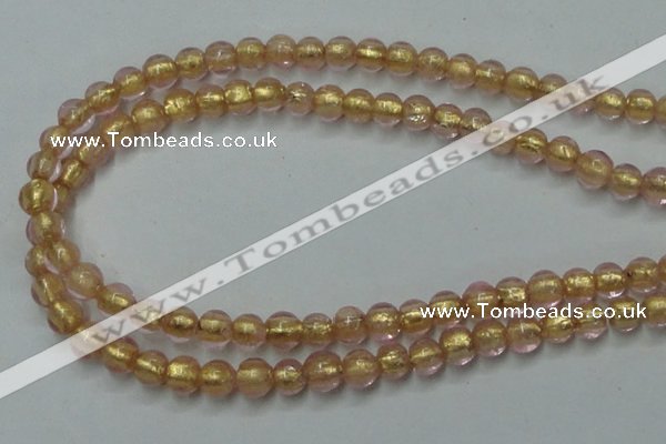 CLG830 12 inches 6mm round lampwork glass beads wholesale