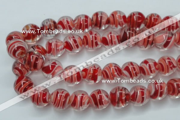 CLG852 15.5 inches 18mm round lampwork glass beads wholesale