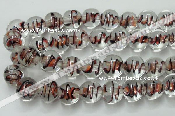 CLG853 15.5 inches 18mm round lampwork glass beads wholesale