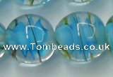 CLG854 15.5 inches 18mm round lampwork glass beads wholesale