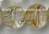 CLG856 15.5 inches 18mm round lampwork glass beads wholesale