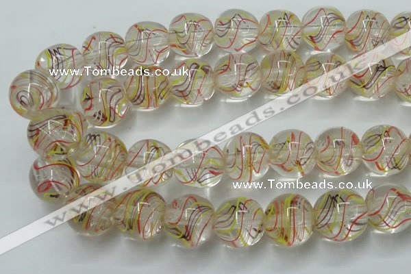 CLG856 15.5 inches 18mm round lampwork glass beads wholesale