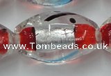 CLG858 15.5 inches 16*28mm rice lampwork glass beads wholesale