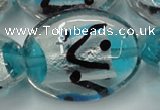 CLG859 15.5 inches 24*30mm oval lampwork glass beads wholesale