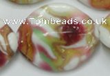CLG862 15.5 inches 24*30mm marquise lampwork glass beads wholesale