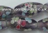 CLG871 15.5 inches 10*20mm rice lampwork glass beads wholesale