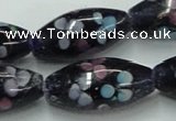 CLG872 15.5 inches 10*20mm rice lampwork glass beads wholesale