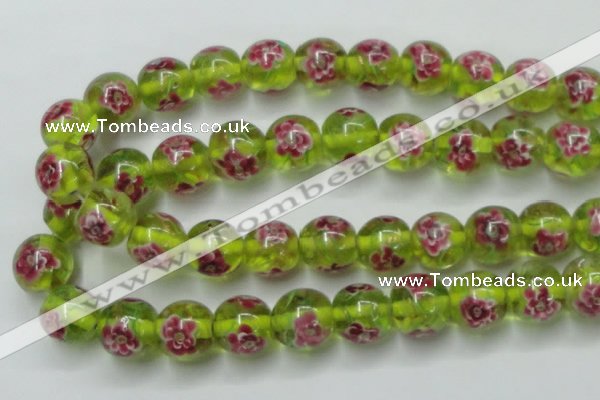 CLG877 14 inches 14mm round lampwork glass beads wholesale