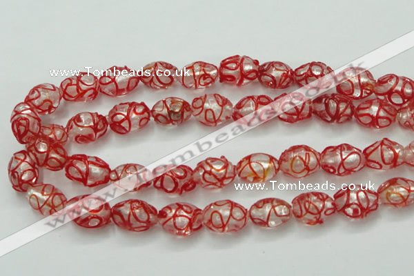 CLG880 2PCS 16 inches 12*18mm oval lampwork glass beads wholesale