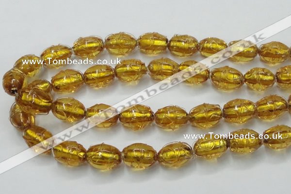 CLG882 2PCS 16 inches 12*18mm oval lampwork glass beads wholesale