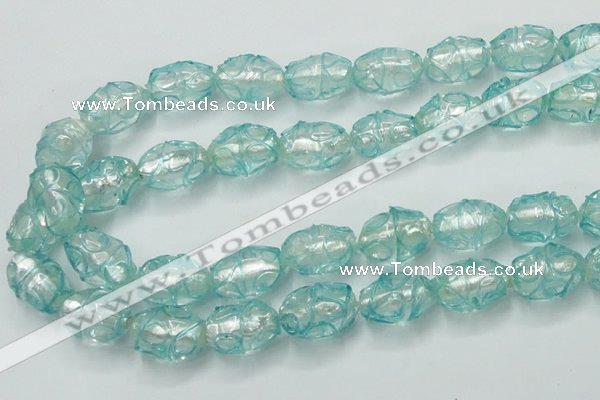 CLG883 2PCS 16 inches 12*18mm oval lampwork glass beads wholesale