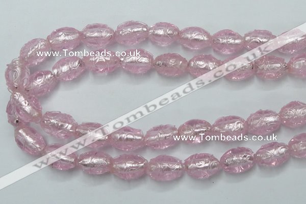 CLG884 2PCS 16 inches 12*18mm oval lampwork glass beads wholesale