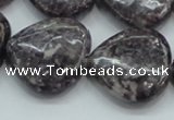 CLI04 15.5 inches 25*25mm heart natural lilac jasper beads wholesale