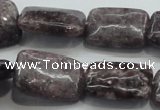 CLI07 15.5 inches 18*25mm rectangle natural lilac jasper beads wholesale