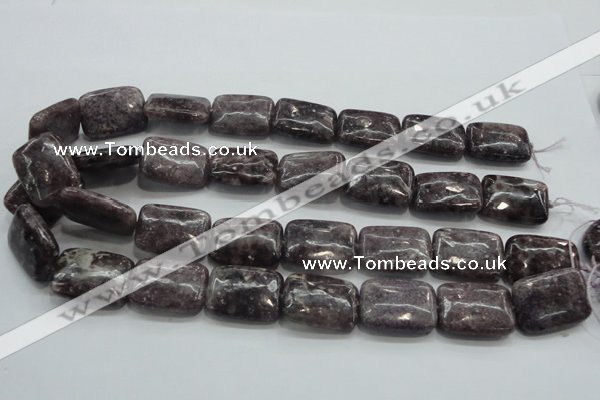 CLI07 15.5 inches 18*25mm rectangle natural lilac jasper beads wholesale