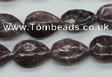 CLI20 15.5 inches 13*18mm flat teardrop lilac jasper beads wholesale