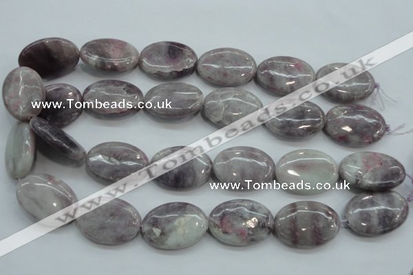 CLI59 15.5 inches 22*30mm oval natural lilac jasper beads wholesale