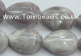 CLI60 15.5 inches 18*25mm teardrop natural lilac jasper beads wholesale