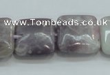 CLI62 15.5 inches 20*20mm square natural lilac jasper beads wholesale