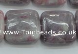 CLI63 15.5 inches 25*25mm square natural lilac jasper beads wholesale