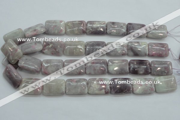 CLI64 15.5 inches 18*25mm rectangle natural lilac jasper beads wholesale