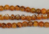 CLJ211 15.5 inches 6mm round dyed sesame jasper beads wholesale