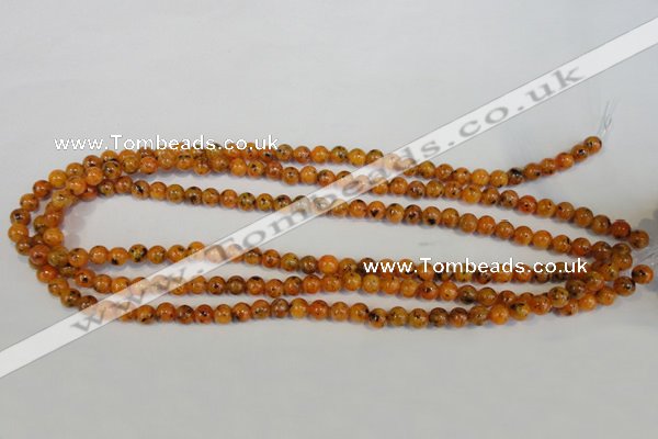 CLJ211 15.5 inches 6mm round dyed sesame jasper beads wholesale