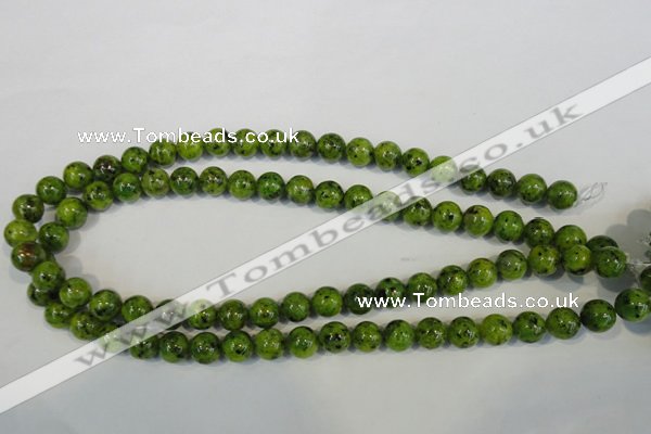 CLJ230 15.5 inches 10mm round dyed sesame jasper beads wholesale