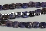 CLJ254 15.5 inches 8*8mm square dyed sesame jasper beads wholesale