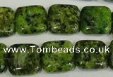 CLJ270 15.5 inches 16*16mm square dyed sesame jasper beads wholesale