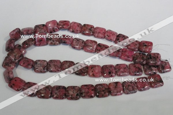 CLJ272 15.5 inches 16*16mm square dyed sesame jasper beads wholesale