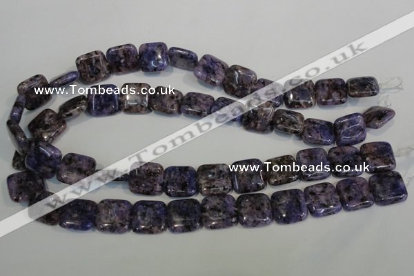 CLJ273 15.5 inches 16*16mm square dyed sesame jasper beads wholesale