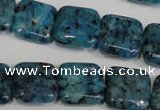 CLJ275 15.5 inches 16*16mm square dyed sesame jasper beads wholesale