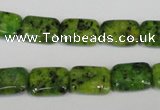 CLJ280 15.5 inches 10*14mm rectangle dyed sesame jasper beads wholesale