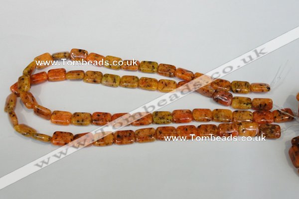 CLJ281 15.5 inches 10*14mm rectangle dyed sesame jasper beads wholesale