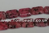 CLJ282 15.5 inches 10*14mm rectangle dyed sesame jasper beads wholesale