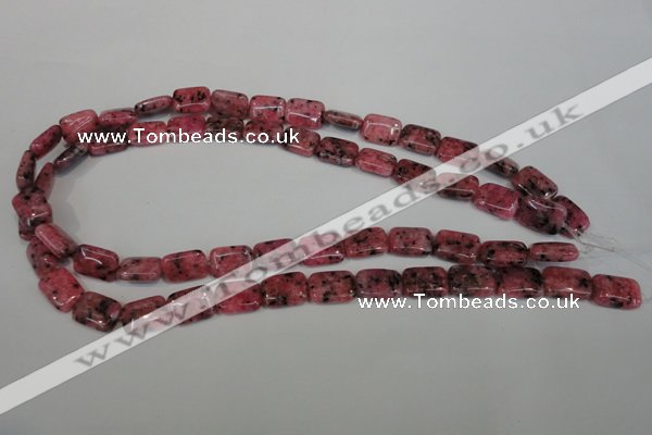 CLJ282 15.5 inches 10*14mm rectangle dyed sesame jasper beads wholesale