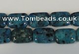 CLJ285 15.5 inches 10*14mm rectangle dyed sesame jasper beads wholesale