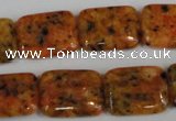 CLJ291 15.5 inches 15*20mm rectangle dyed sesame jasper beads wholesale