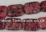 CLJ292 15.5 inches 15*20mm rectangle dyed sesame jasper beads wholesale