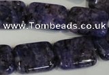 CLJ293 15.5 inches 15*20mm rectangle dyed sesame jasper beads wholesale