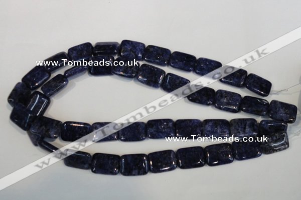 CLJ294 15.5 inches 15*20mm rectangle dyed sesame jasper beads wholesale