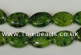 CLJ318 15.5 inches 10*14mm oval dyed sesame jasper beads wholesale