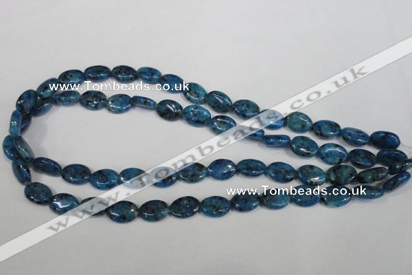 CLJ320 15.5 inches 10*14mm oval dyed sesame jasper beads wholesale
