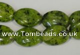 CLJ321 15.5 inches 13*18mm oval dyed sesame jasper beads wholesale