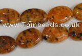 CLJ322 15.5 inches 13*18mm oval dyed sesame jasper beads wholesale