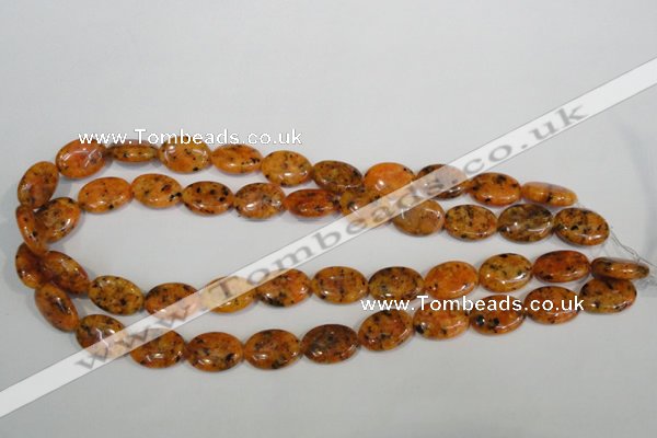 CLJ322 15.5 inches 13*18mm oval dyed sesame jasper beads wholesale