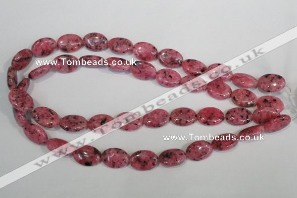 CLJ323 15.5 inches 13*18mm oval dyed sesame jasper beads wholesale