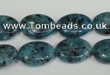 CLJ326 15.5 inches 13*18mm oval dyed sesame jasper beads wholesale