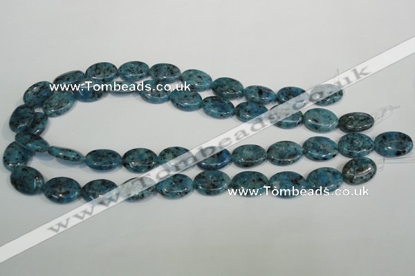 CLJ326 15.5 inches 13*18mm oval dyed sesame jasper beads wholesale